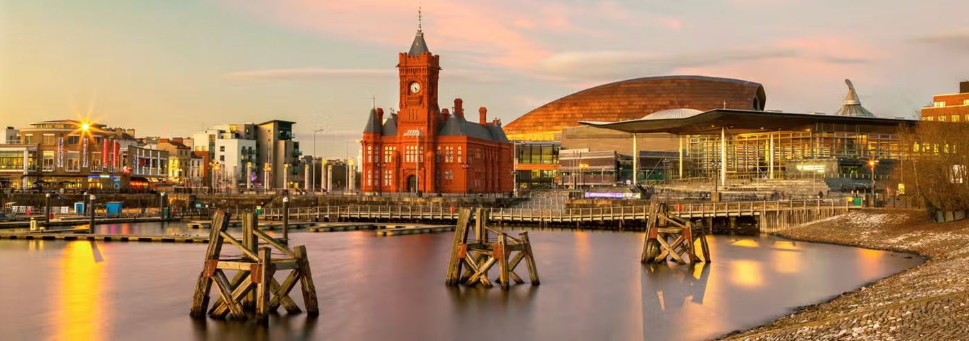 Cardiff Bay at sunset