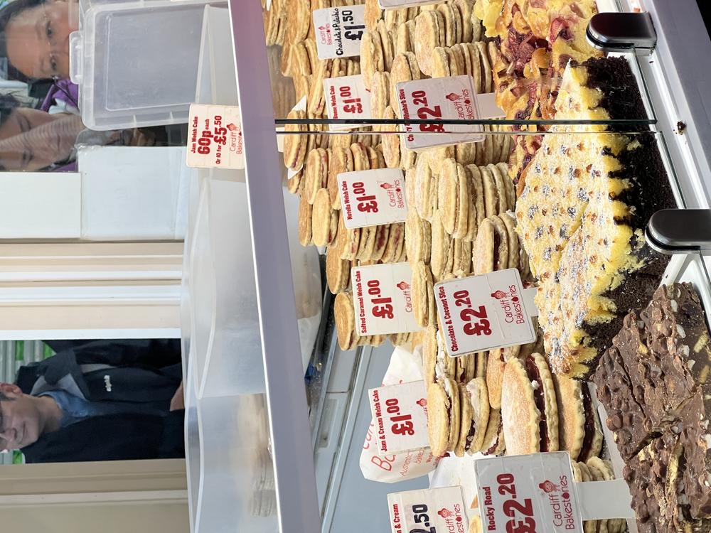 Welsh cakes display at Cardiff Bakestones